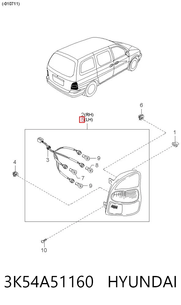3K54A51160 Hyundai/Kia