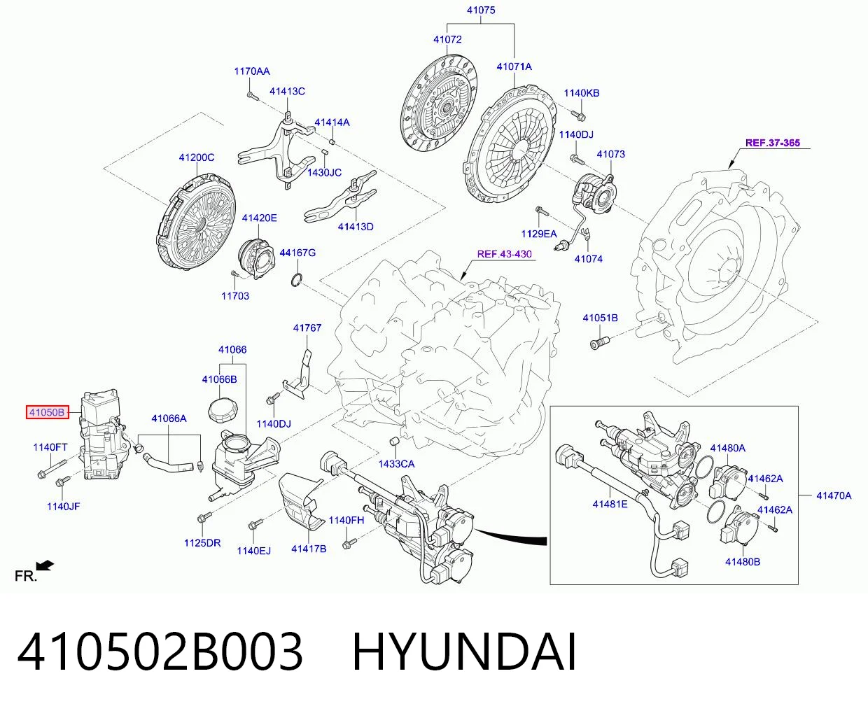 410502B003 Hyundai/Kia Actuador de embrague