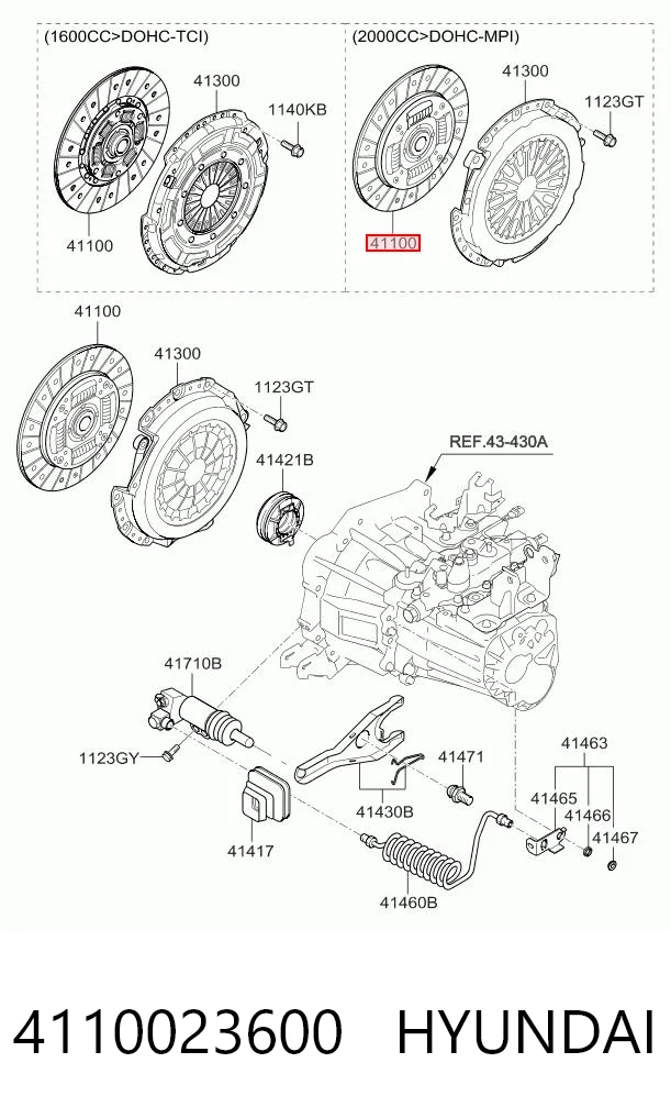 Embrague de disco para Hyundai Ix35 (LM)