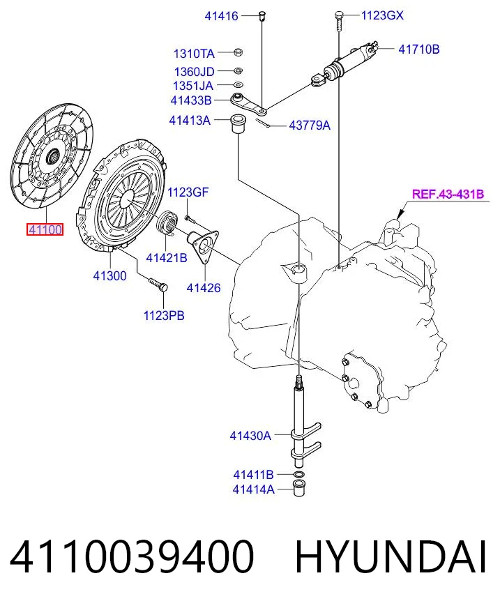 Disco de embrague para Hyundai Tucson TM