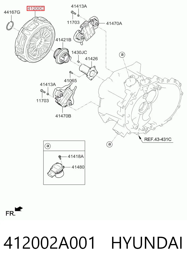 412002A001 Hyundai/Kia Embrague motor