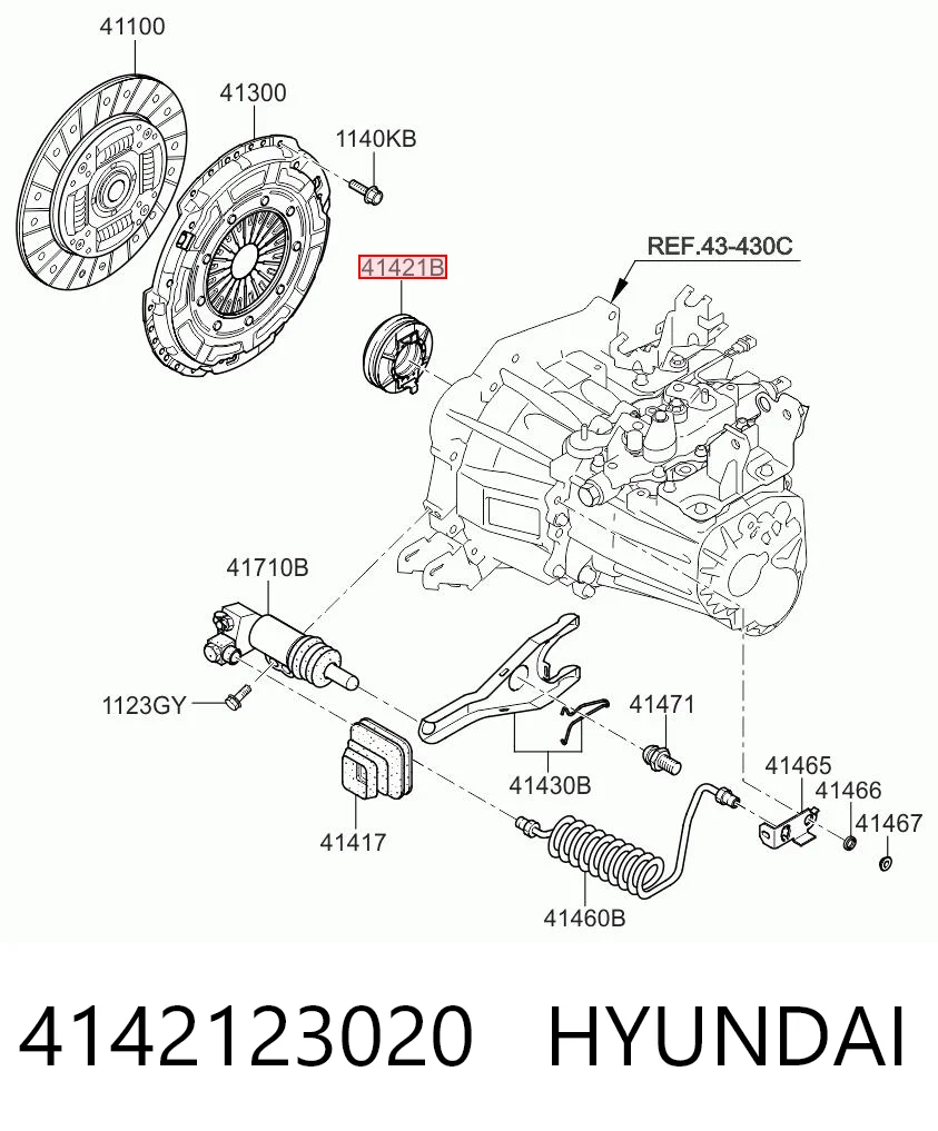 Cojinete de embrague 4142123020 HYUNDAI