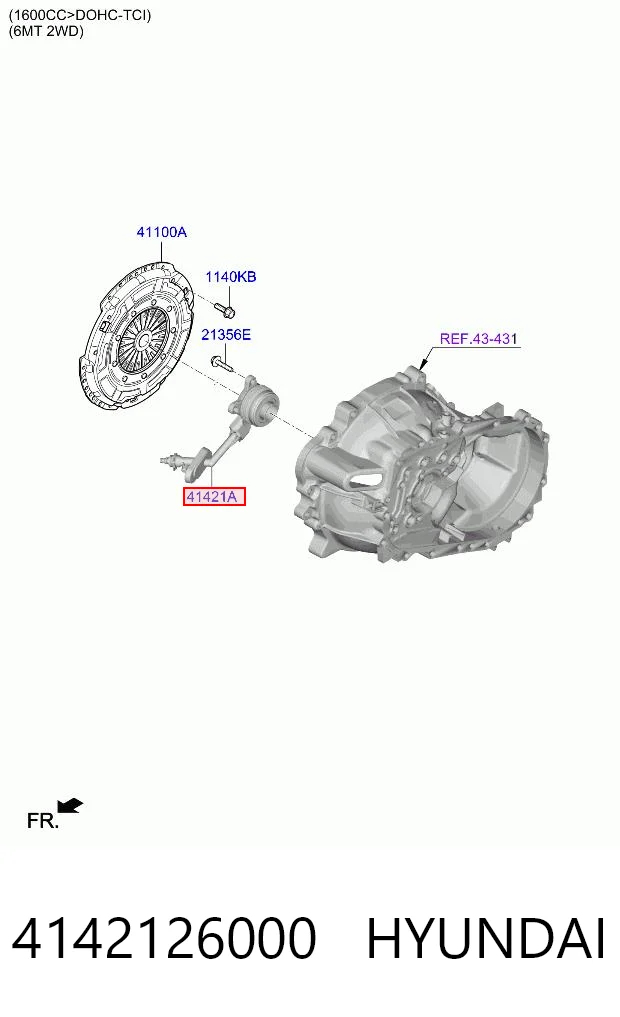 4142126000 Hyundai/Kia Cojinete embrague