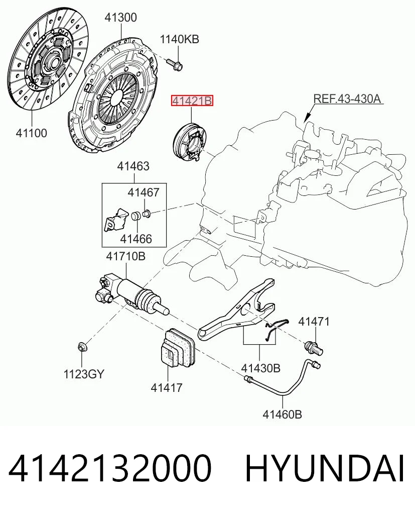Rodamiento de embrague Hyundai I30 (PD)