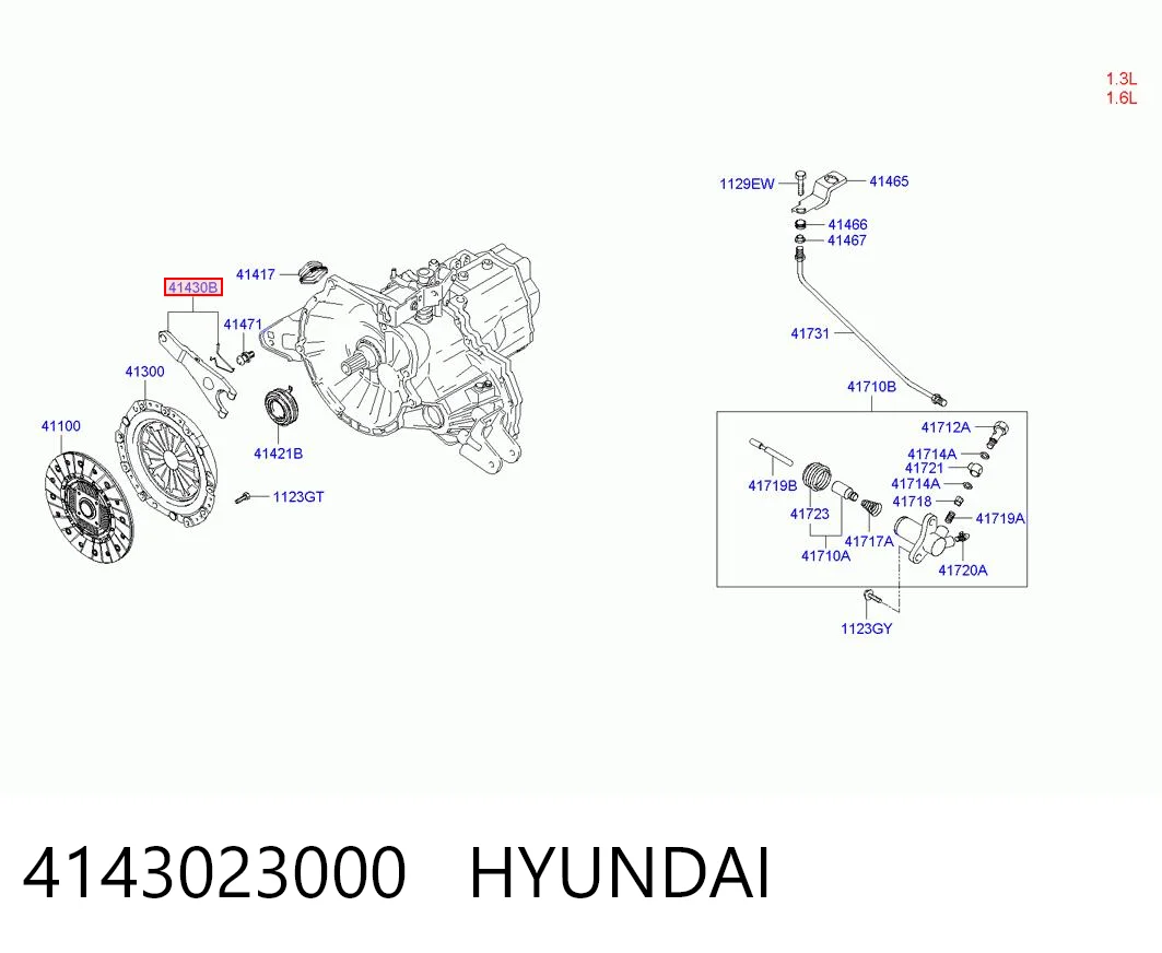 4143023000 Hyundai/Kia Horquilla de embrague