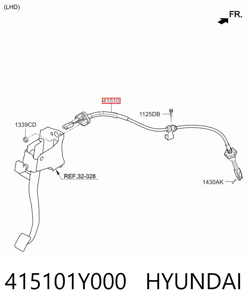 Cable de accionamiento del embrague KIA Picanto II (2011-2018)