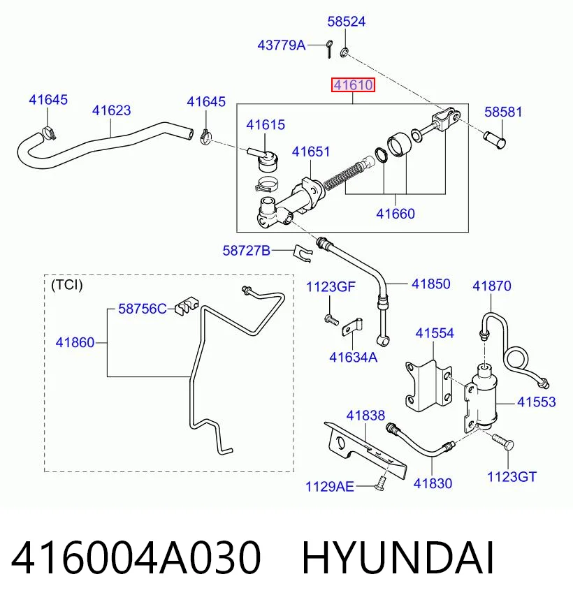 416004A030 Hyundai/Kia Cilindro maestro de clutch