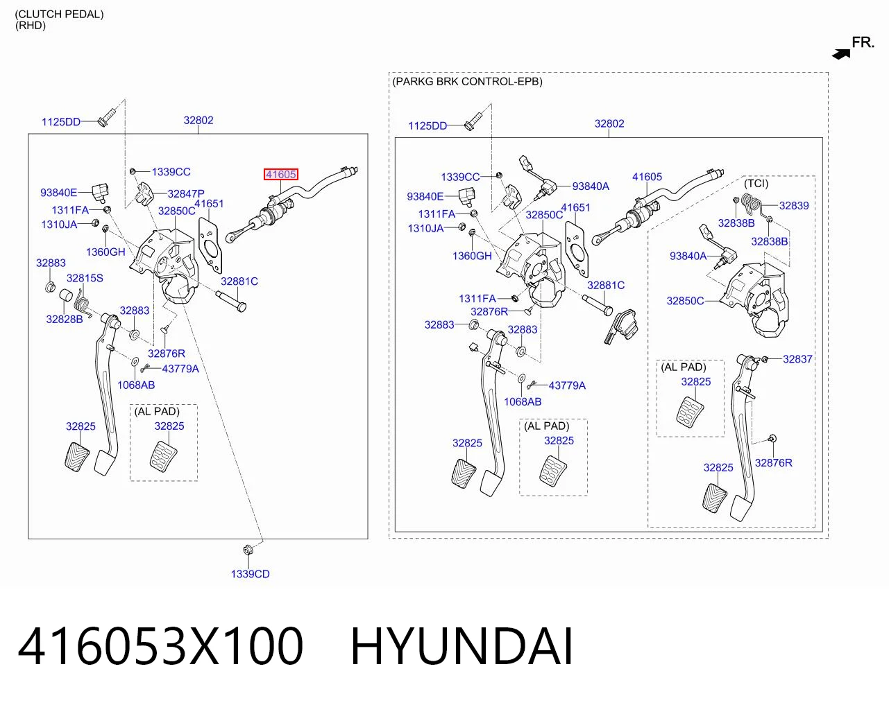 416053X100 Hyundai/Kia Cilindro maestro de clutch