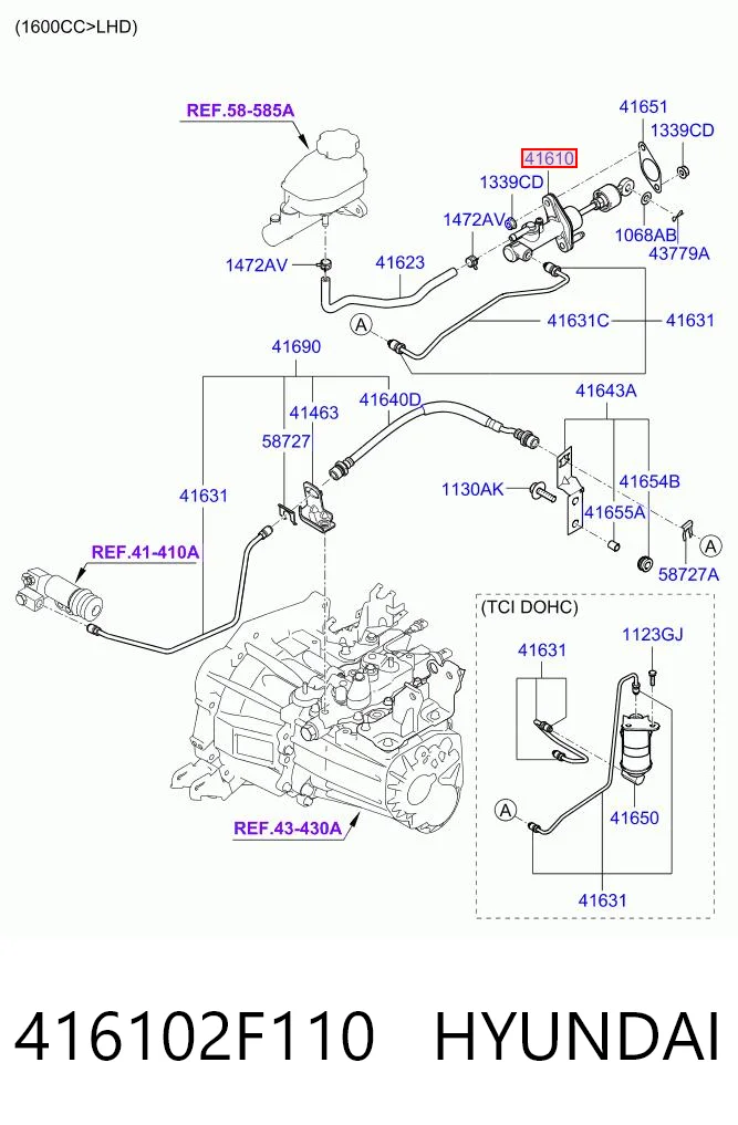 Bomba de embrague para KIA Cerato  (LD)