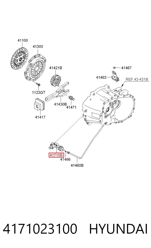 Comprar Cilindro receptor de embrague Hyundai I10  PA a bajo precio