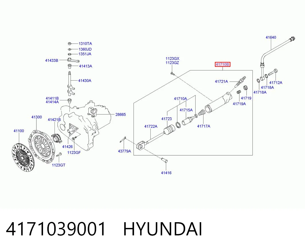 4171039001 Hyundai/Kia Cilindro receptor de embrague