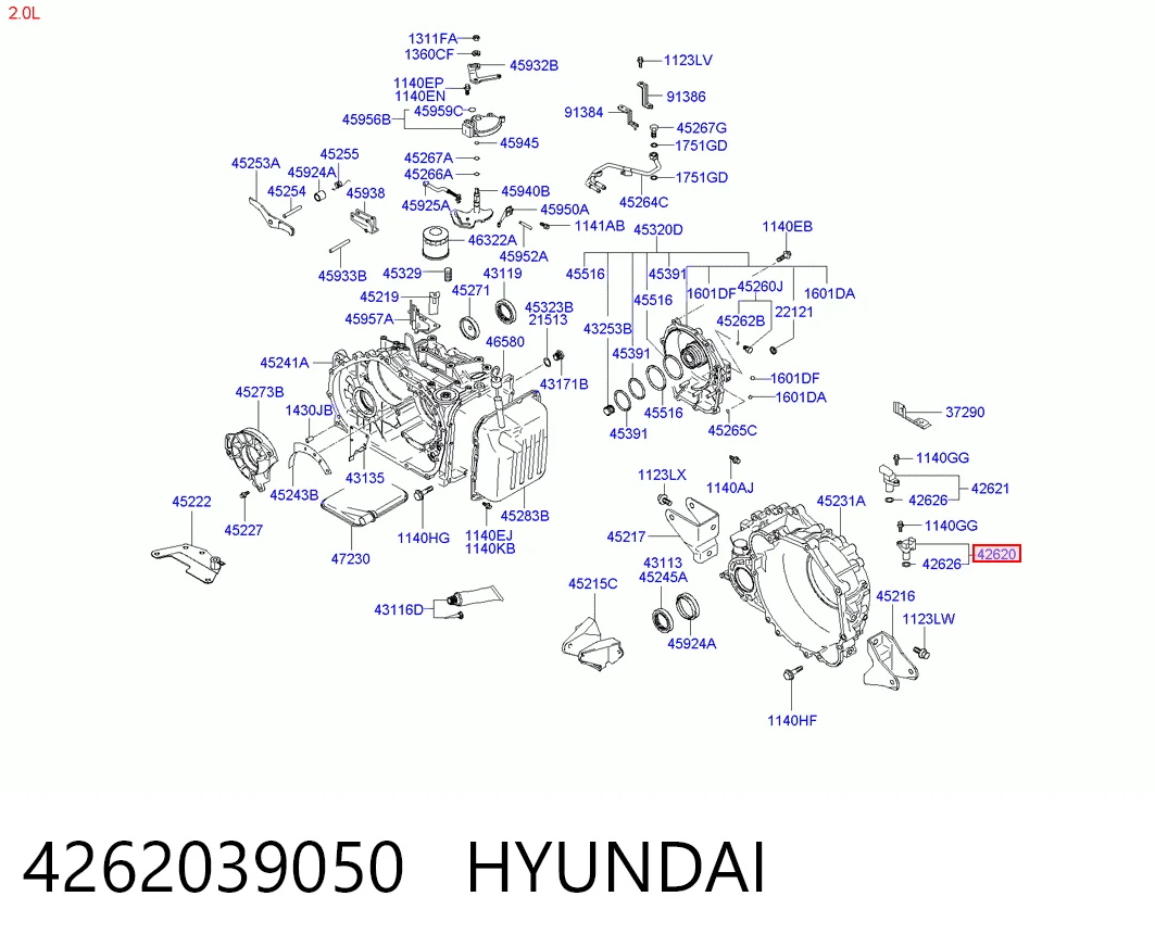 4262039050 Hyundai/Kia Captador de velocidad