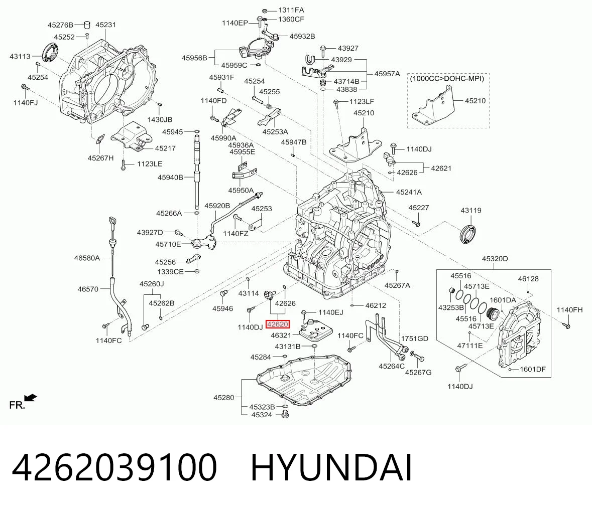 4262039100 Hyundai/Kia Captador de velocidad