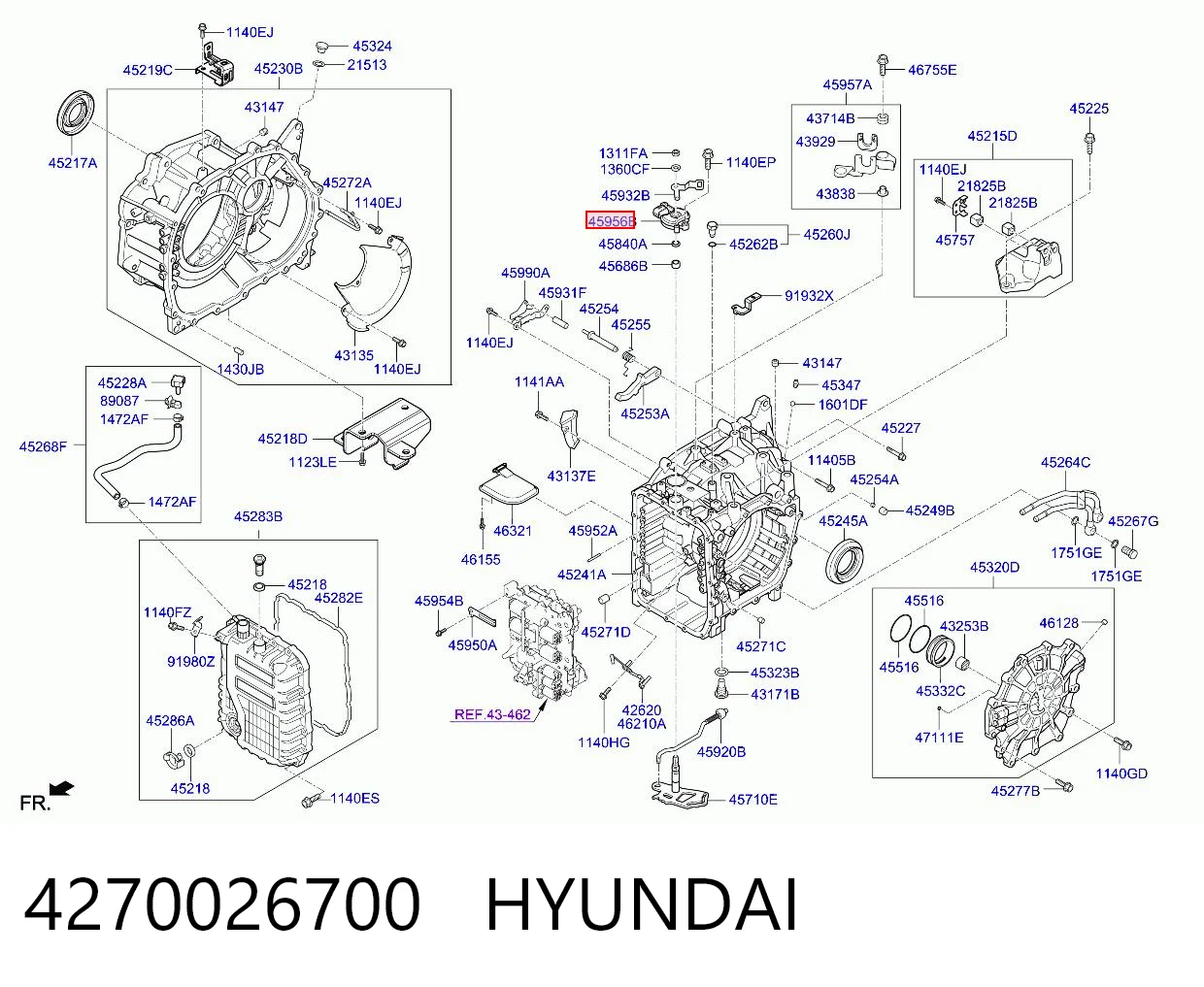 4270026700 Hyundai/Kia Sensor de posición del selector de la transmisión automática