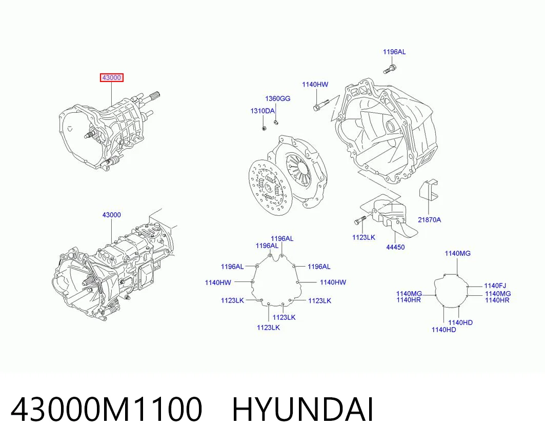 Comprar Caja de cambios manual completa Hyundai Galloper  JK a bajo precio