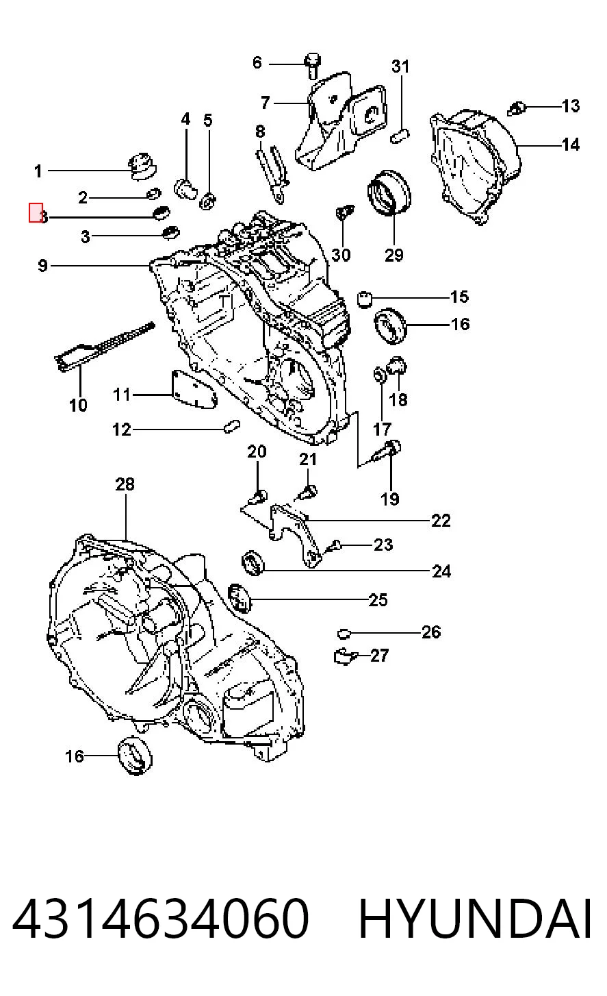 Rodamiento caja de cambios Hyundai Sonata III sedán (1993 - 1998) precio, desde 4,25 EUR