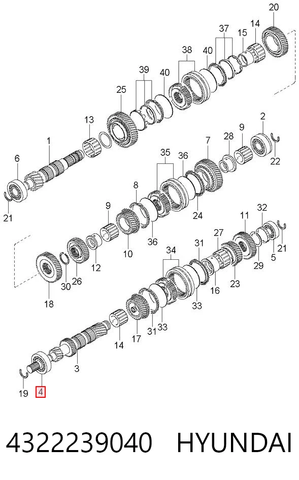 Comprar Cojinete del eje primario de la caja de cambios Hyundai Coupe I RD a bajo precio