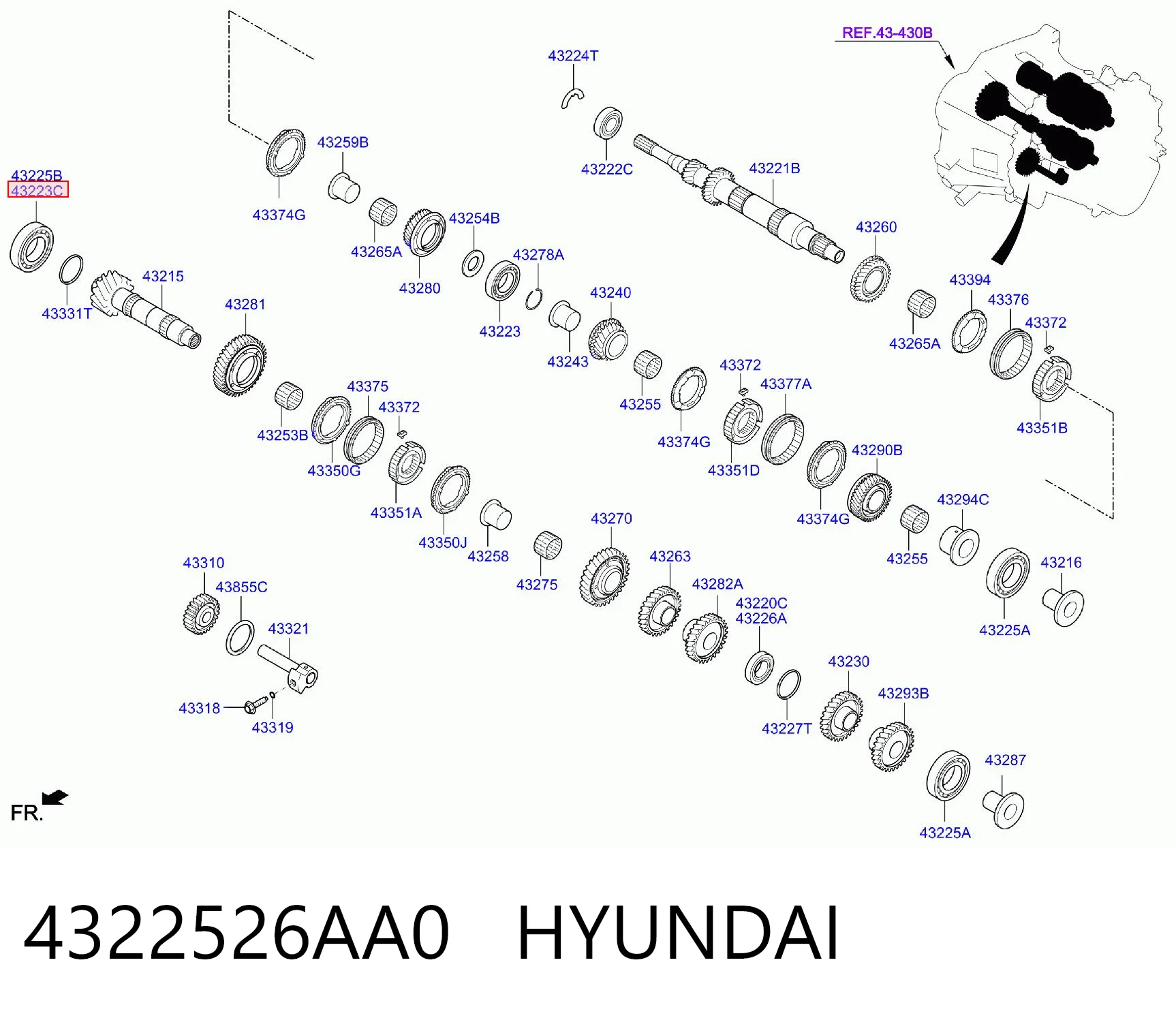 4322526AA0 Hyundai/Kia 
