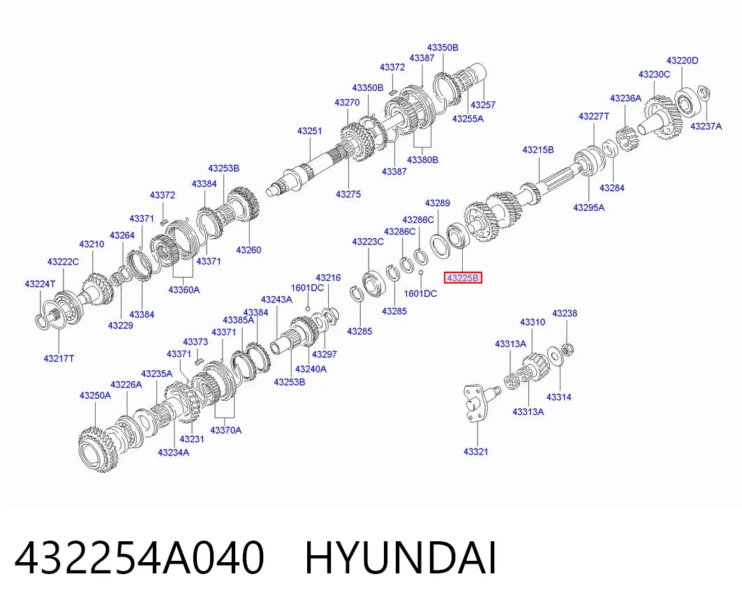 Cojinete de rueda delantera 432254A040 HYUNDAI