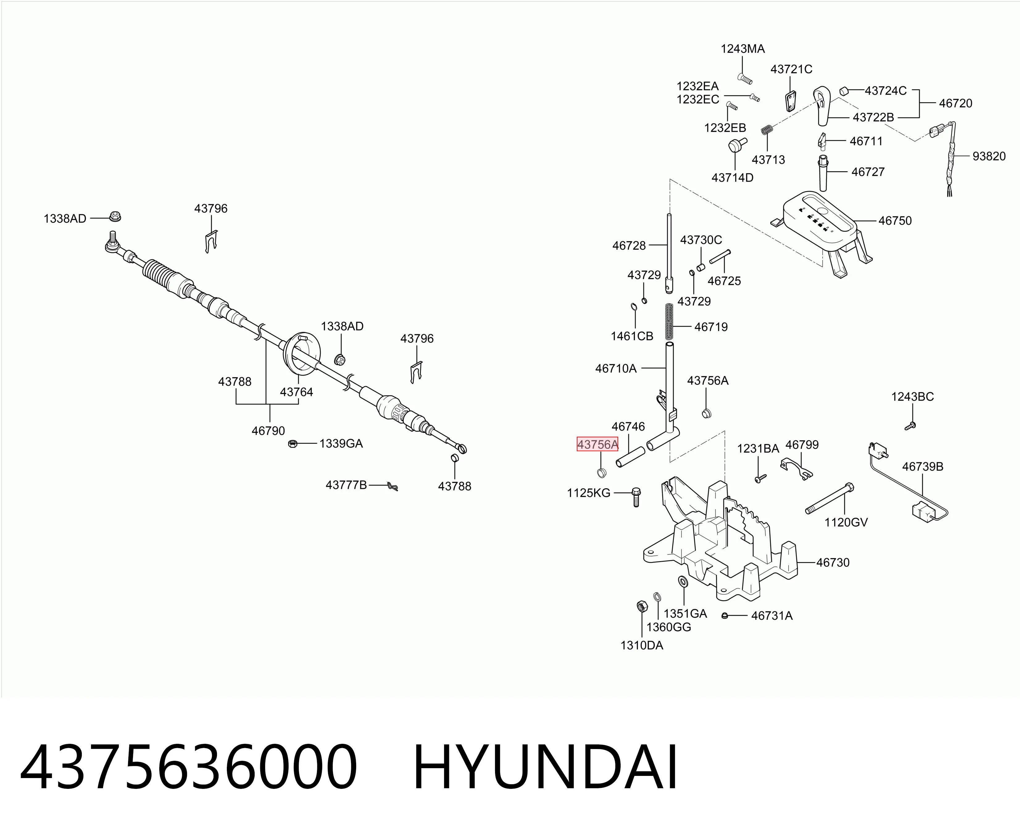 Comprar Buje del mecanismo de cambio (palanca selectora) Hyundai Accent X-3 a bajo precio
