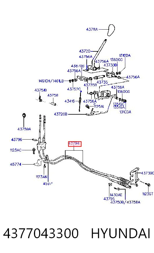 Comprar Cable de cambio doble Hyundai H100 a bajo precio