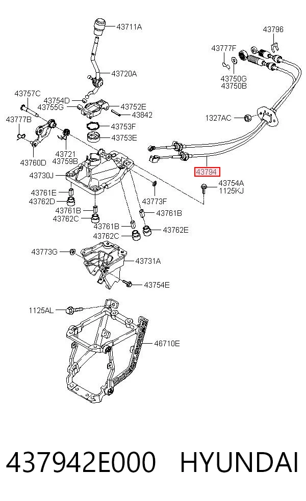 Cables de caja de cambios para Hyundai Tucson JM