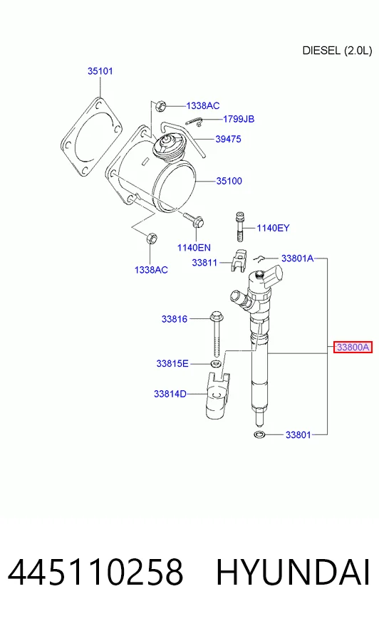 445110258 Hyundai/Kia Inyector de combustible