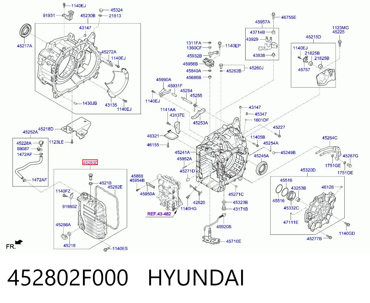 452802F000 Hyundai/Kia Cárter de aceite, caja automática