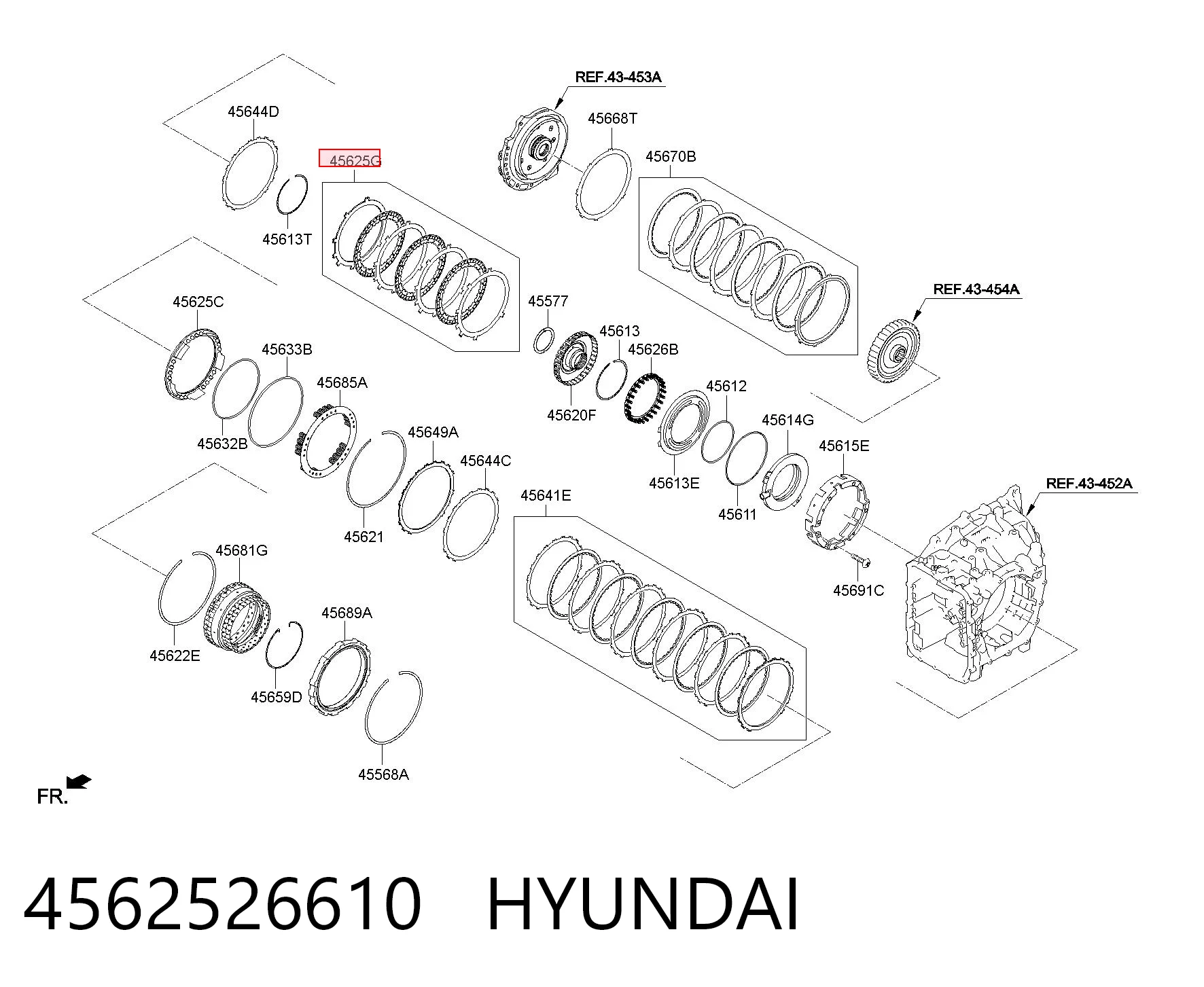 4562526610 Hyundai/Kia Disco de embrague