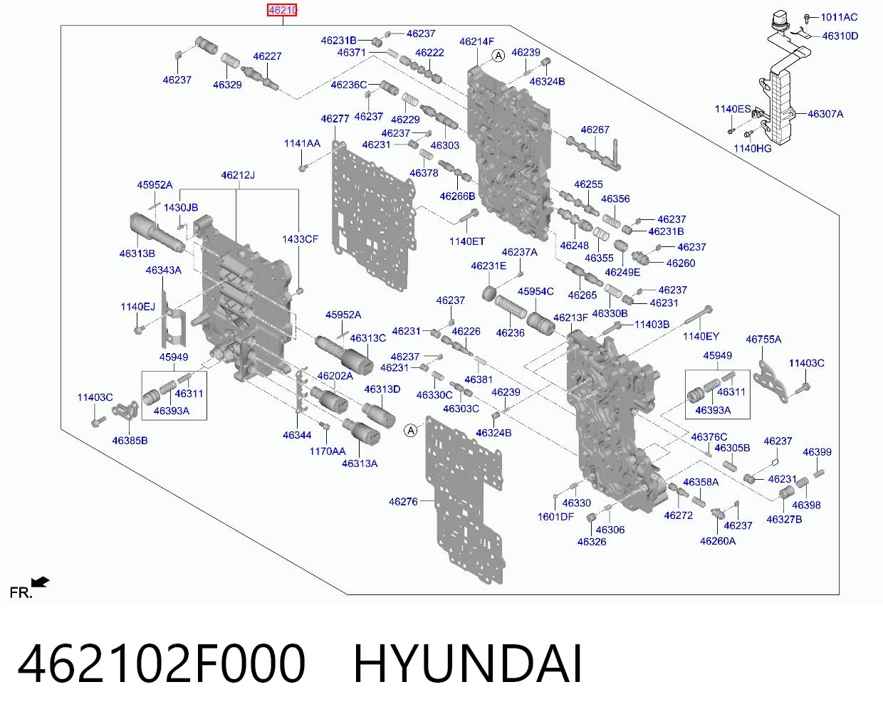 462102F000 Hyundai/Kia Bloque de válvulas de la transmisión automática