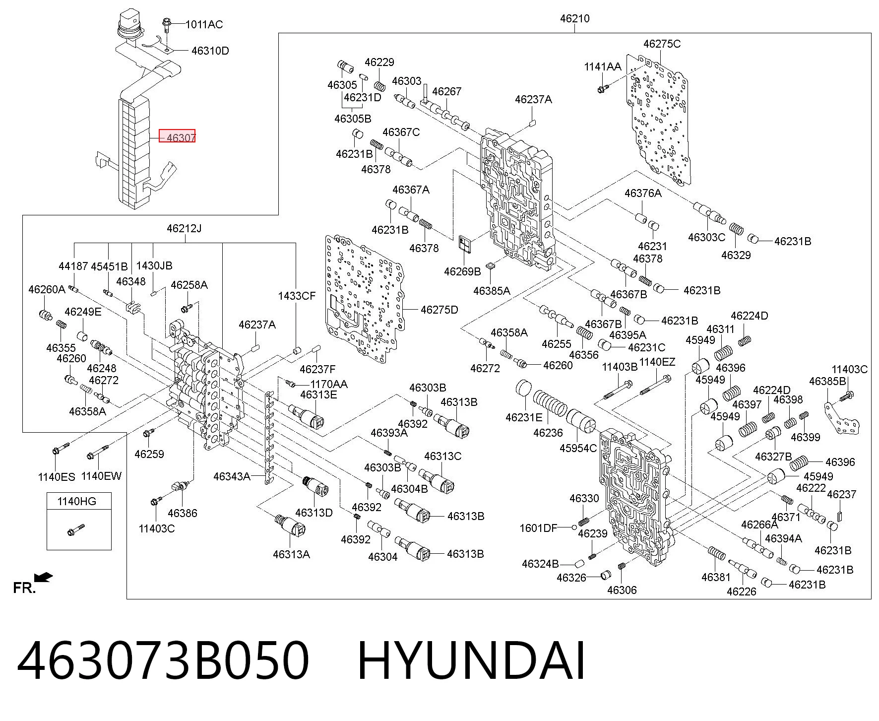 463073B050 Hyundai/Kia Mazo de cables de transmisión automática