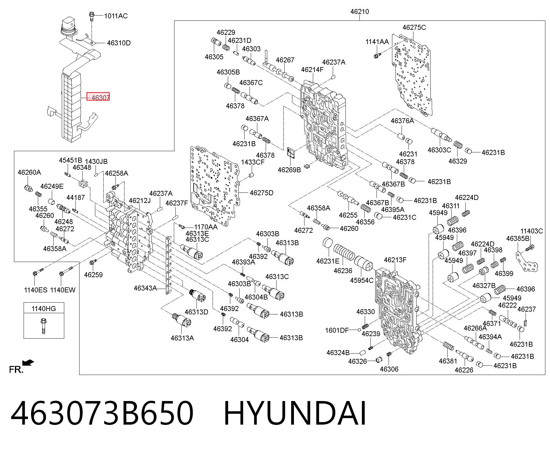 463073B650 Hyundai/Kia Mazo de cables de transmisión automática
