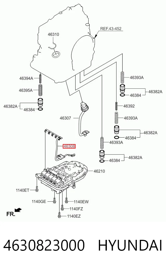 4630823000 Hyundai/Kia Mazo de cables de transmisión automática