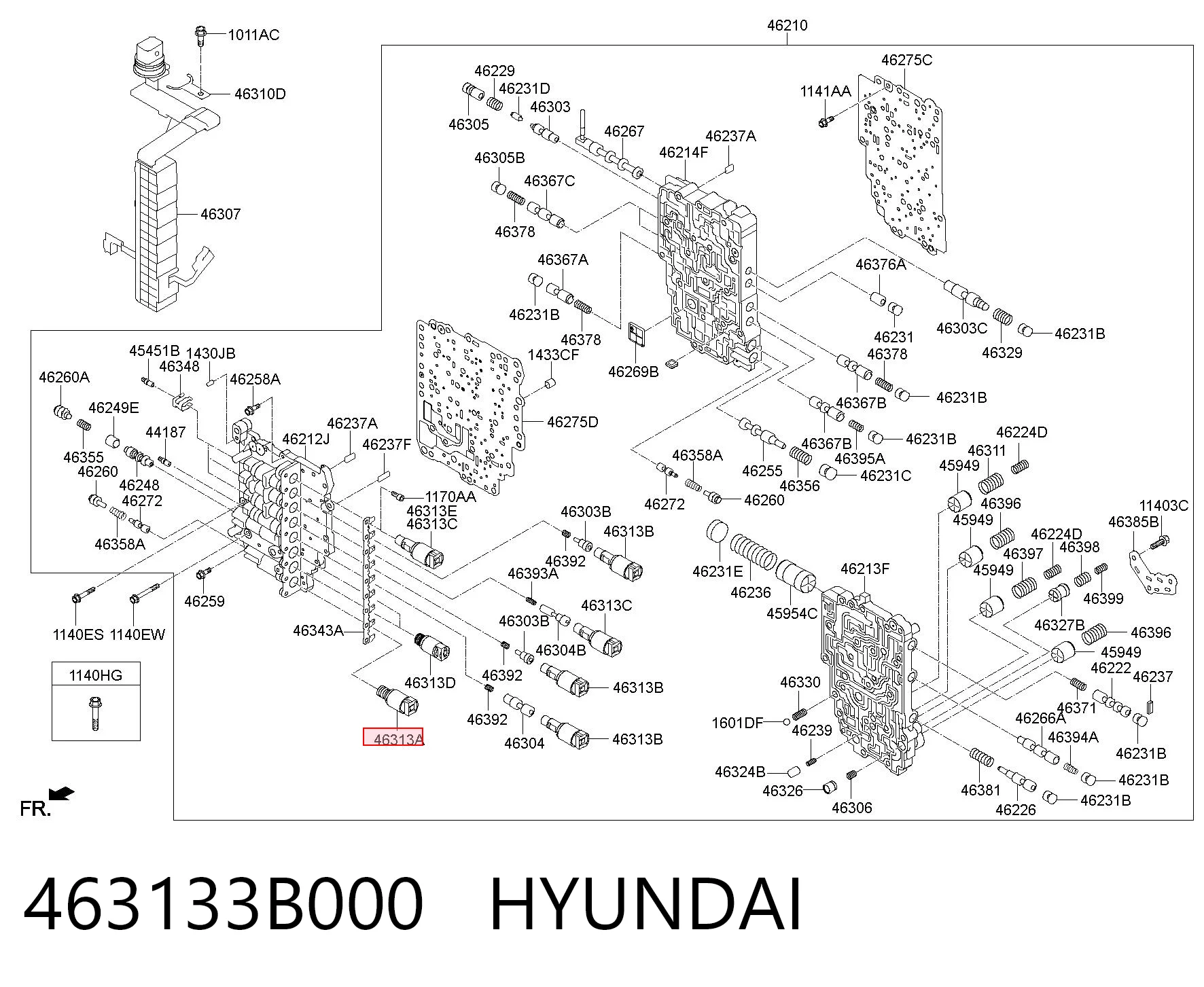 463133B000 Hyundai/Kia Solenoide de transmisión automática