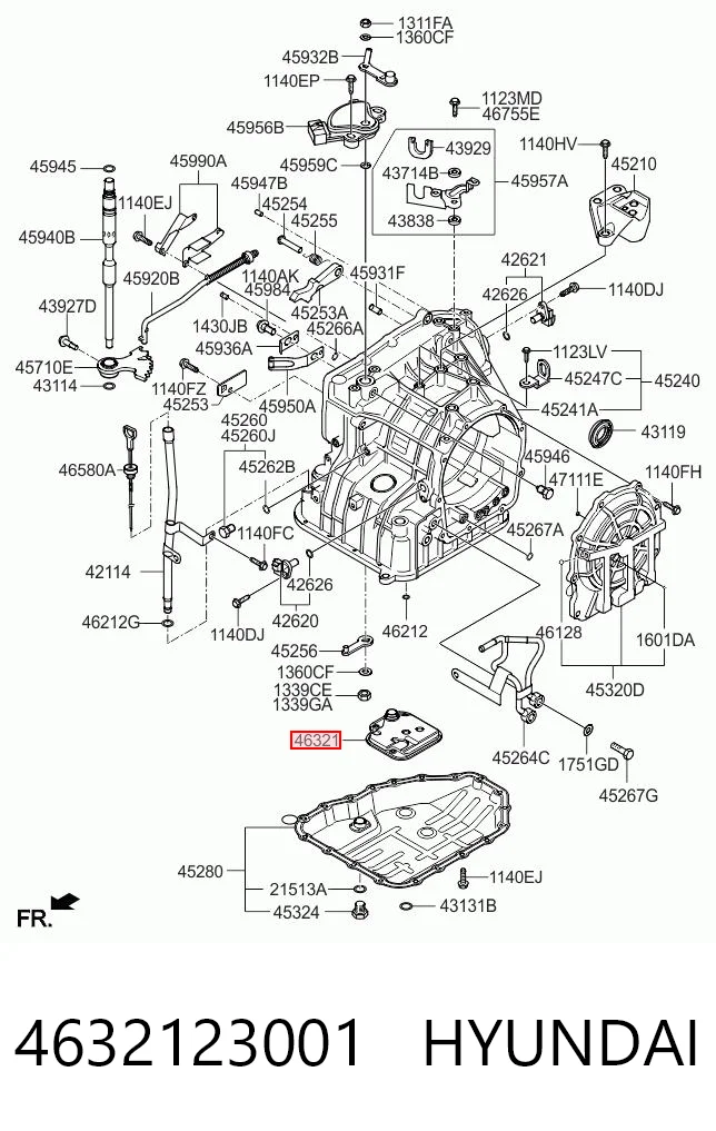 4632123001 Hyundai/Kia Filtro hidráulico transmisión automática