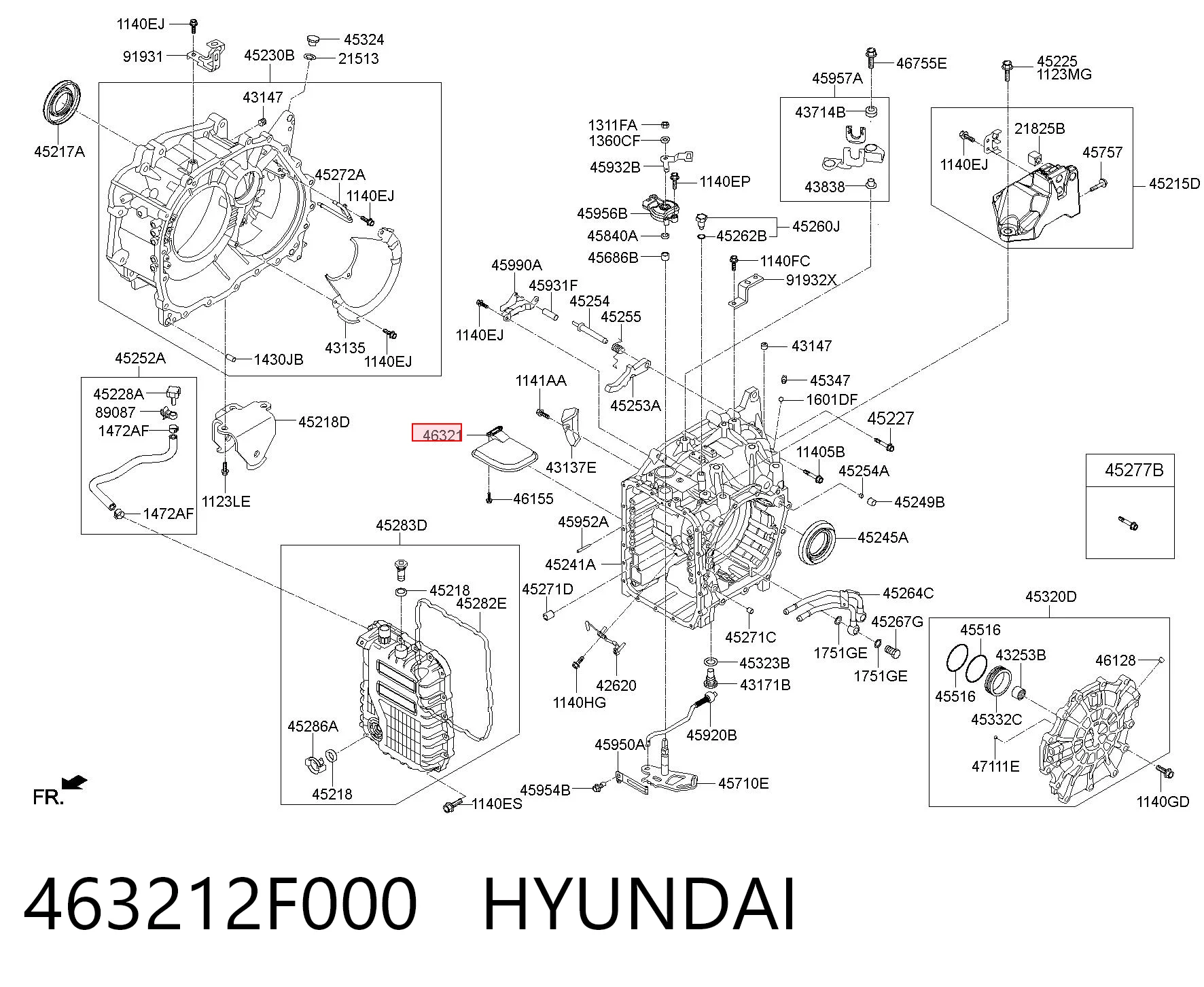 463212F000 Hyundai/Kia Filtro hidráulico transmisión automática