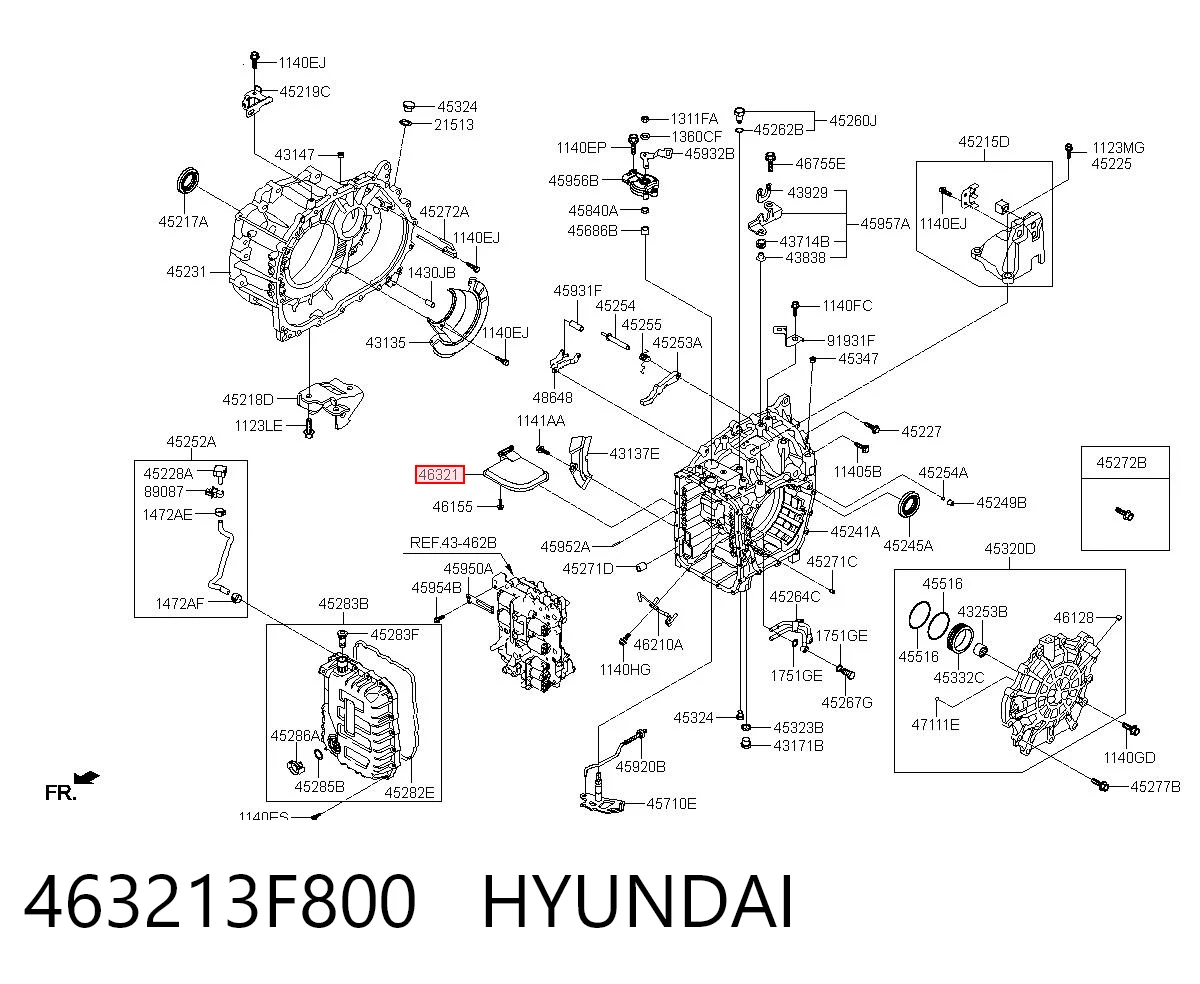 463213F800 Hyundai/Kia Filtro hidráulico transmisión automática