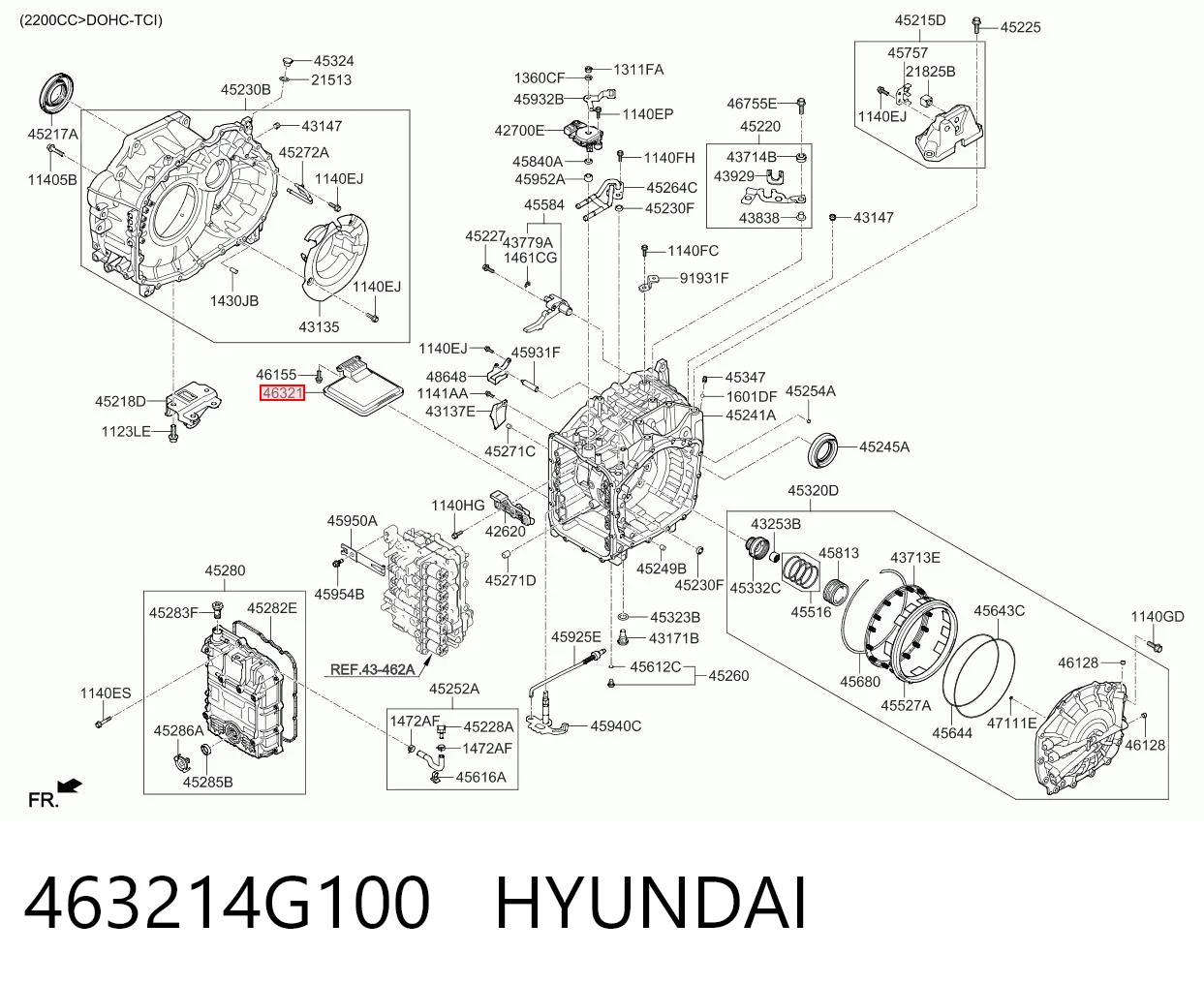 Filtro hidráulico transmisión automática para Hyundai Santa Fe IV TM, TMA