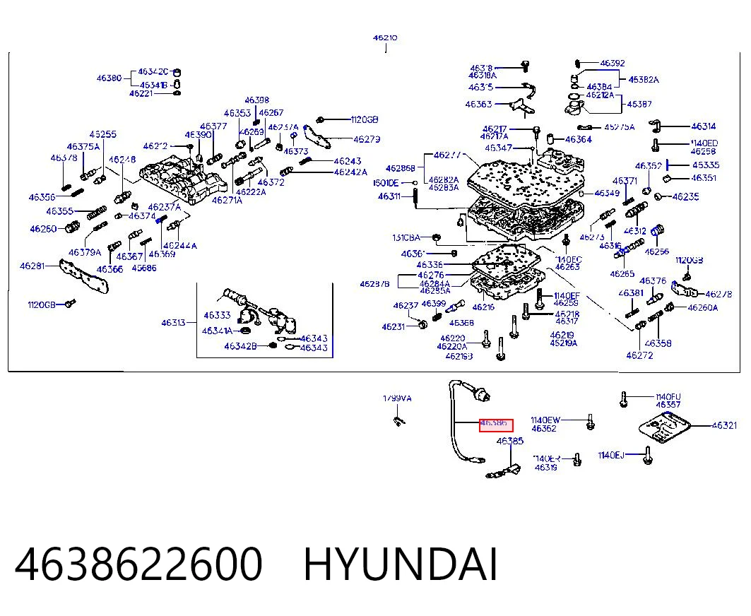 4638622600 Hyundai/Kia Sensor de temperatura de aceite de la transmisión automática