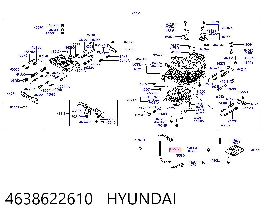 4638622610 Hyundai/Kia Sensor de temperatura de aceite de la transmisión automática