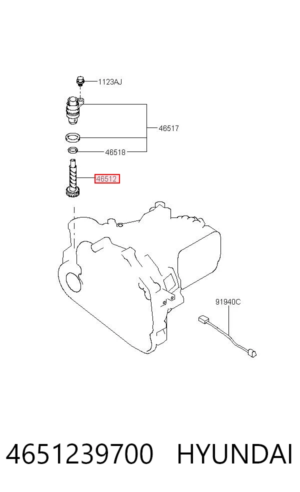 4651239700 Hyundai/Kia Engranaje conducido del velocímetro