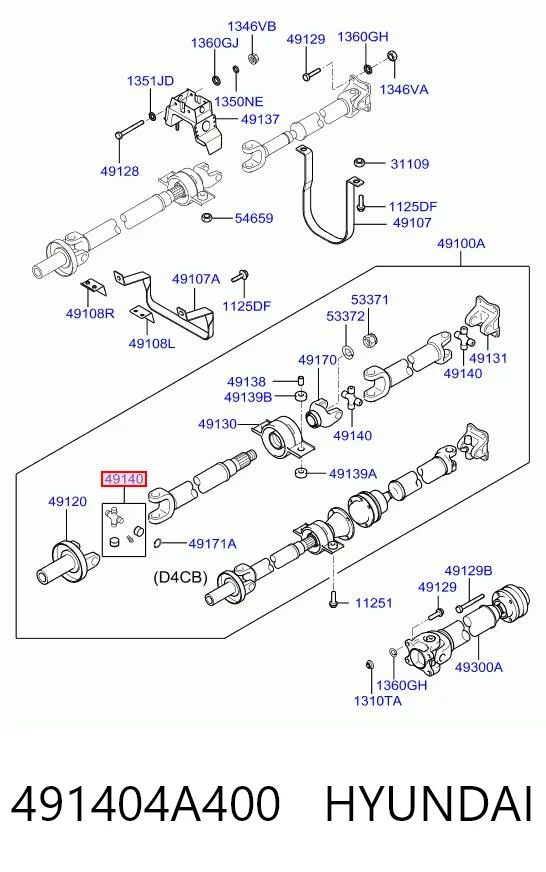Cruceta para Hyundai Terracan HP