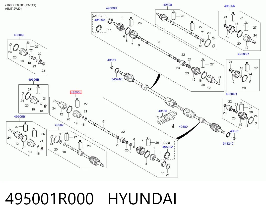 495001R000 Hyundai/Kia