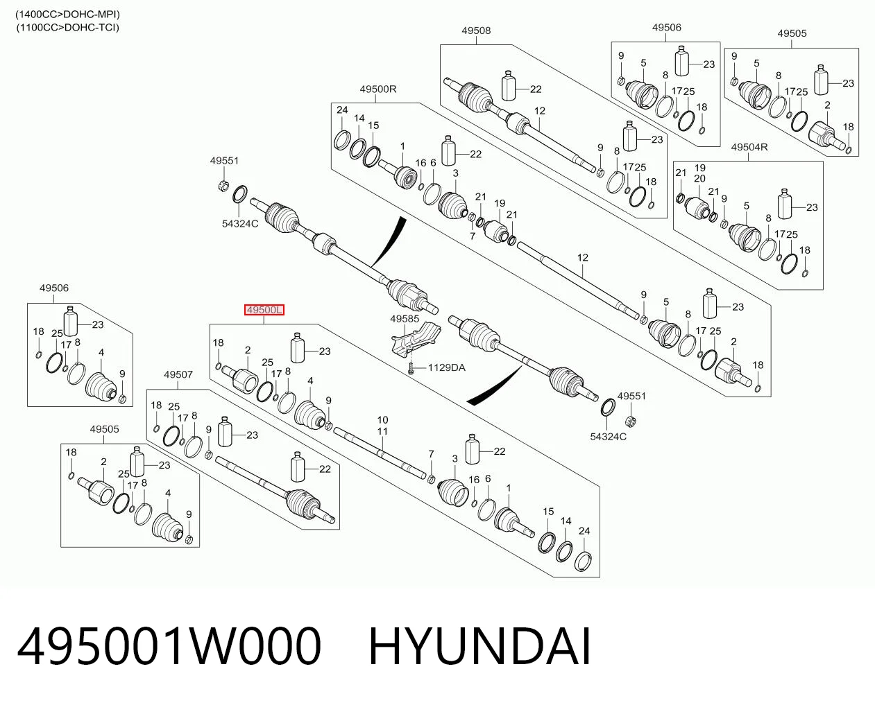  Junta homocinetica KIA Rio 3