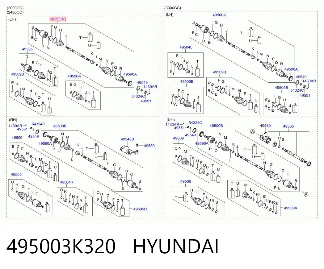 495003K320 Hyundai/Kia