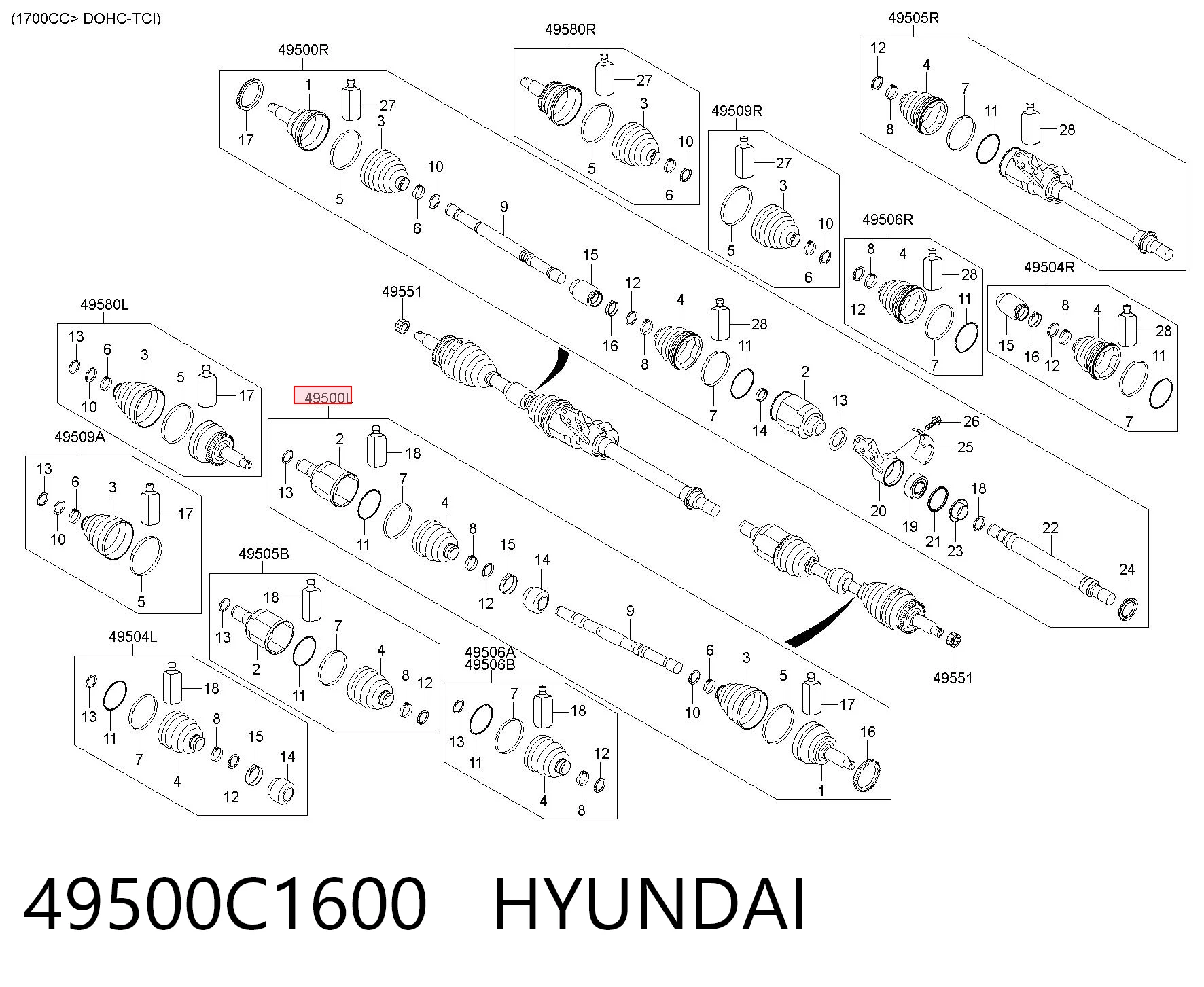 49500C1600 Hyundai/Kia