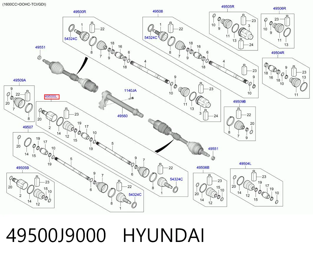 Comprar Junta homocinetica Hyundai I30  PD