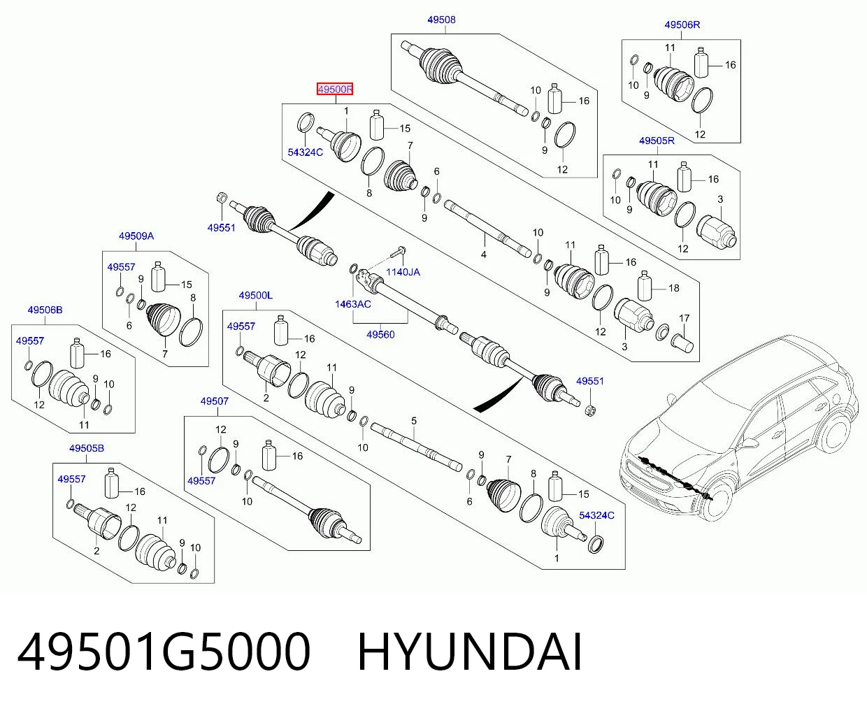 49501G5000 Hyundai/Kia