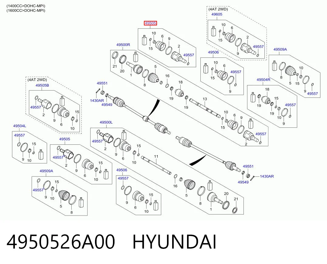 4950526A00 Hyundai/Kia