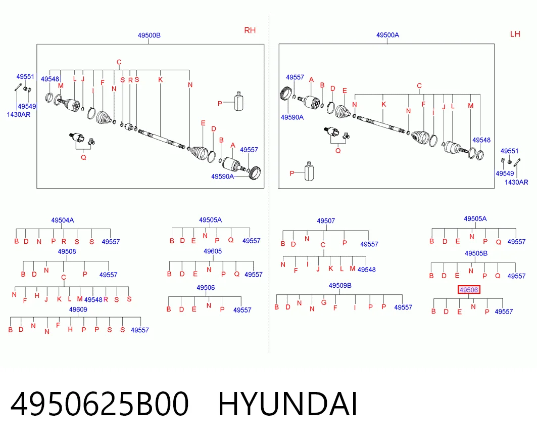 4950625B00 Hyundai/Kia